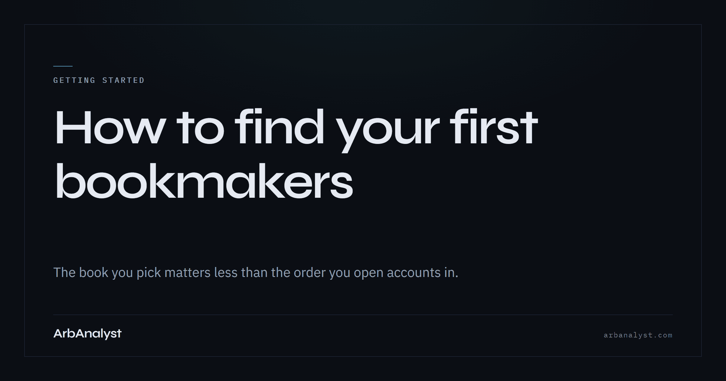 Best bookmakers for arbitrage